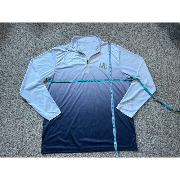 COLOSSEUM Men's Lightweight pullover 1/4 zip, Georgia Tech; GT, Yellow Jackets - Picture 4 of 8